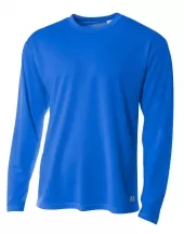 A4 N3253 Long Sleeve Birds-Eye Mesh Crew For Adult Size Male