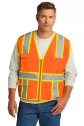 CornerStone CSV105 ANSI 107 Class 2 Surveyor Zippered Two-Tone Vest