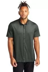 MERCER+METTLE Stretch Pique Full-Button Polo - MM1006