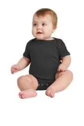 Rabbit Skins Infant Short Sleeve Baby Rib Bodysuit - RS4400