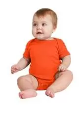 Rabbit Skins Infant Short Sleeve Baby Rib Bodysuit - RS4400
