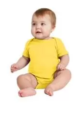 Rabbit Skins Infant Short Sleeve Baby Rib Bodysuit - RS4400