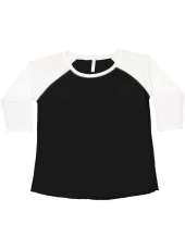 LAT 3830 Ladies Curvy Baseball Tee