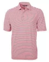 Cutter & Buck Virtue Eco Pique Stripe Recycled Mens Polo