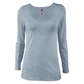 Platinum P507T Ladies Long-Sleeve Tri-Blend Scoop Neck Tee