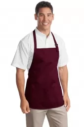 Medium-Length Apron with Pouch Pockets