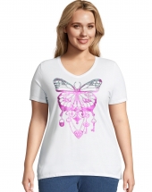 JMS Bedecked Butterfly Short Sleeve Graphic Tee