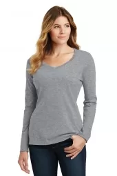 Ladies Long Sleeve Fan Favorite V-Neck Tee