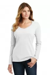 Ladies Long Sleeve Fan Favorite V-Neck Tee