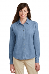 Ladies Long Sleeve Value Denim Shirt