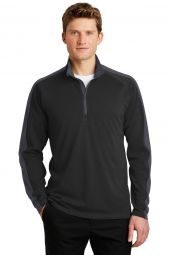 Sport-Wick Textured Colorblock 1/4-Zip Pullover