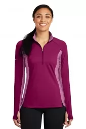 Ladies Sport-Wick Stretch Contrast 1/2-Zip Pullover